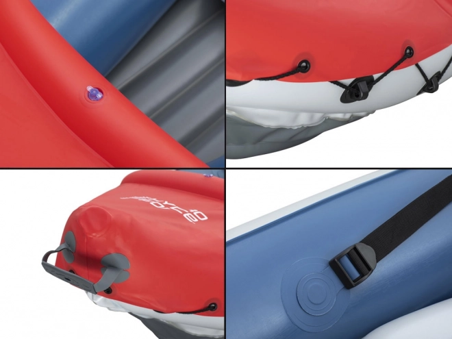 Opblaasbare kajak met dubbele wand Bestway Rapid X3 voor 3 personen met peddels en tas