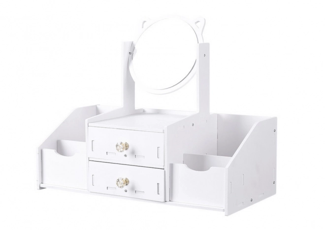 Kinder cosmetische kaptafel met oren en lades - wit