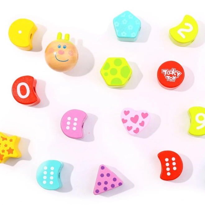 TOOKY TOY houten rijgrups – cijfers leren, 20 delen