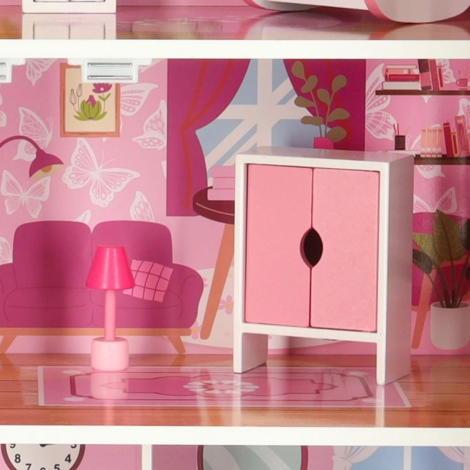 Houten poppenhuis Lulilo Papilio roze 80cm