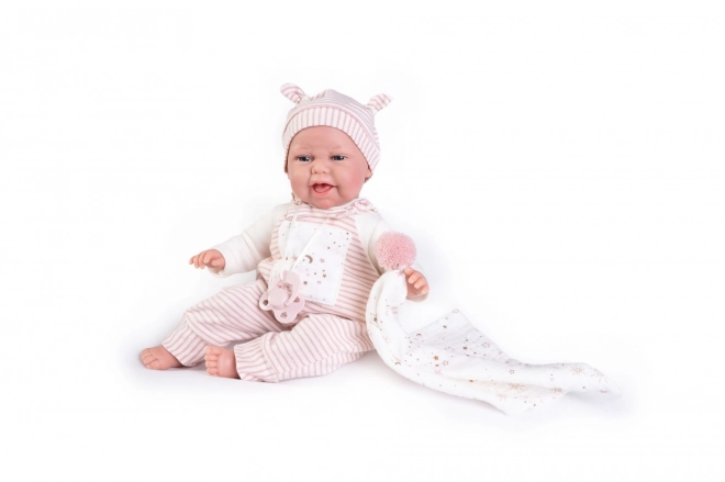 Antonio Juan 70252 CLARA - realistische babypop met geluiden en een zacht stoffen lichaam - 34 cm