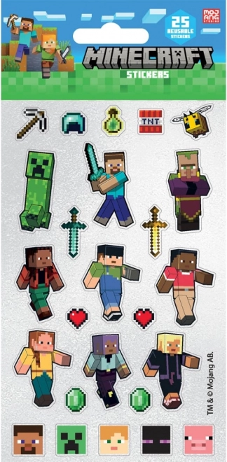 Minecraft glinsterende herbruikbare stickers
