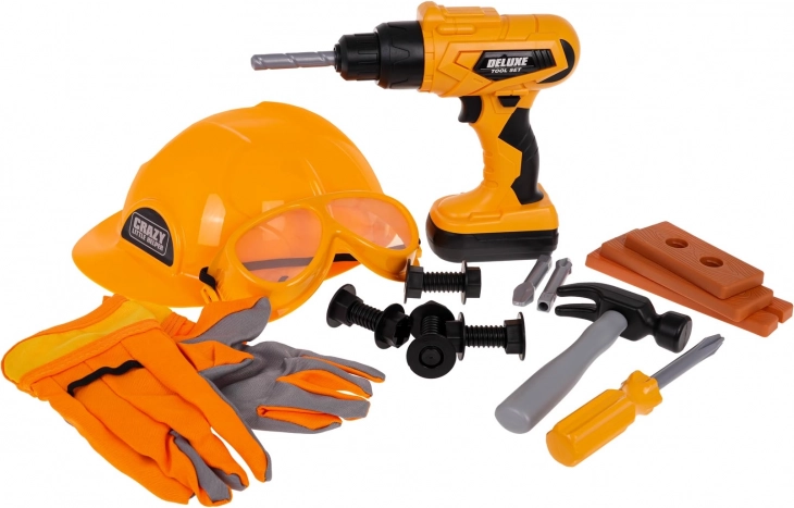 Kindergereedschapsset met helm, 20 stuks