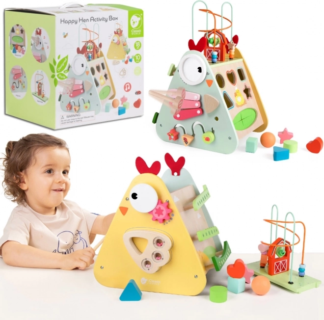 Houten Montessori kubus 10-in-1 CLASSIC WORLD blije boerderij XXL