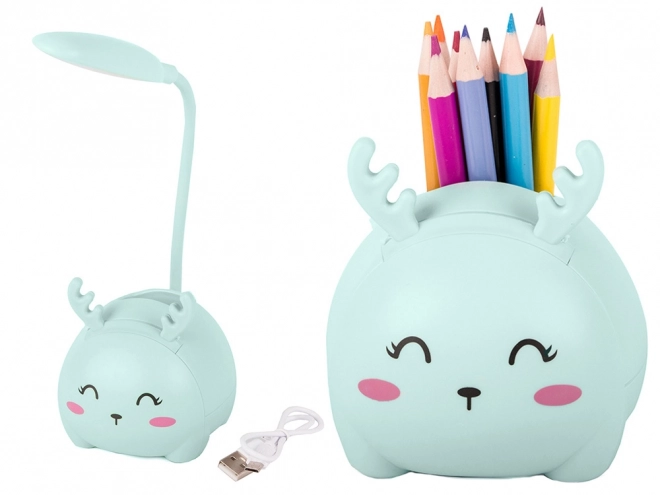 Kinder nachtlampje usb organizer telefoonstandaard voor lezen wetenschap – Blauw