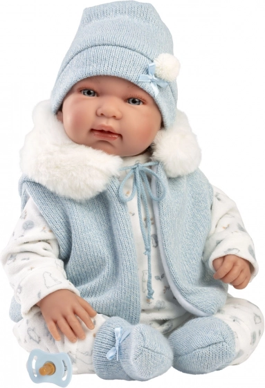 Realistische newborn pop Llorens met geluiden 44 cm
