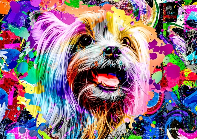 Houten puzzel Pop Art Yorkshire Terrier van Wooden City