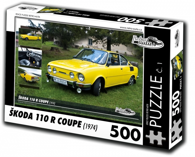 Retroauta Puzzel Škoda 110 R Coupé 1974 - 500 stukjes