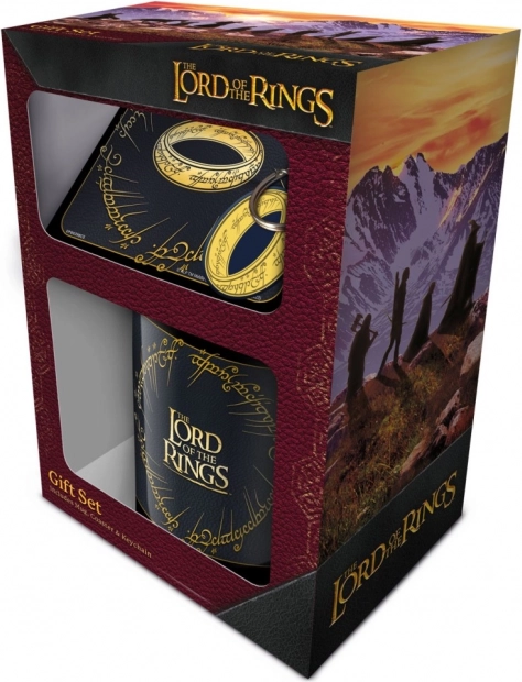 Cadeauset IN DE BAN VAN DE RING – mok, onderzetter en sleutelhanger