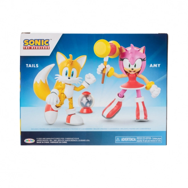 Sonic-figuren 2 stuks Amy + Tails 10 cm