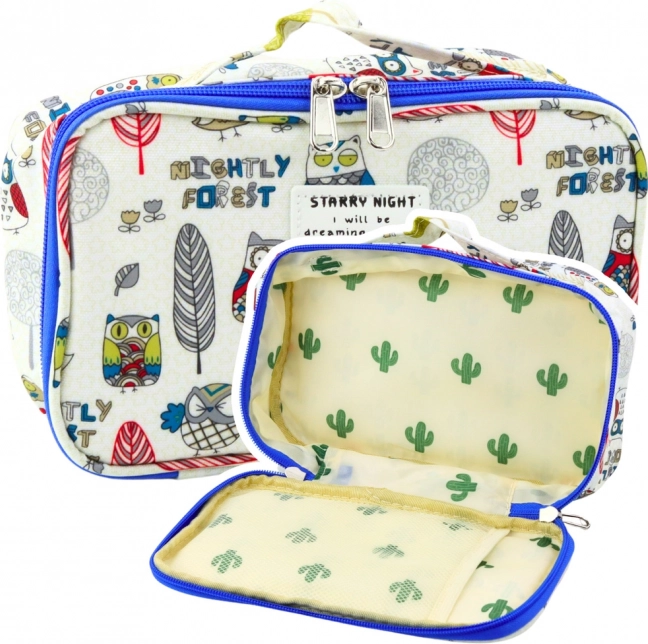 Schooletui Organizer Uil Wit 22,5 cm