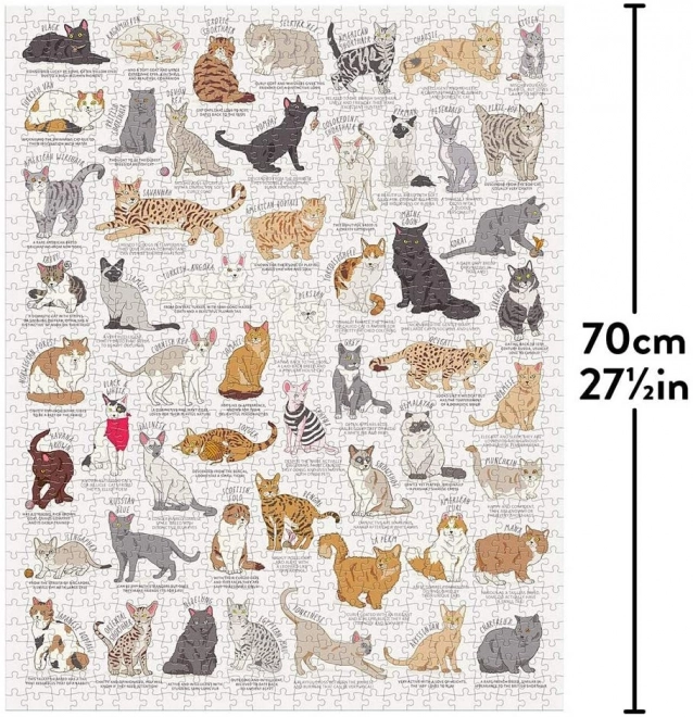 Ridley's Games Puzzel voor kattliefhebbers wit 1000 stukjes