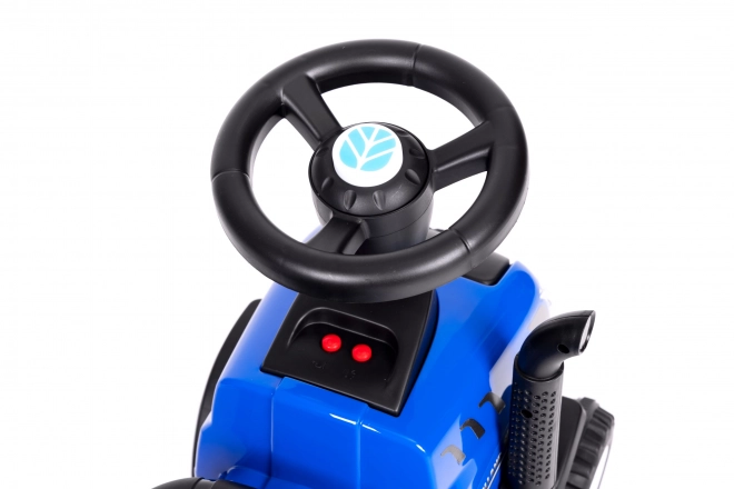 Kindertractor met aanhanger, interactief stuur, geluiden – Blauw