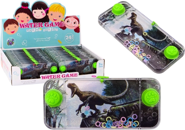 Water vaardigheidsspel dinosaurus Velociraptor – zakconsole, groen