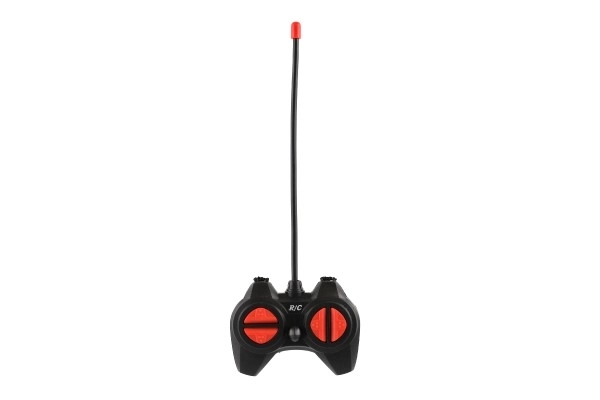 RC Auto terrein 14cm kunststof 27MHz op batterijen met licht in doos 20x11x10cm – Turkoois