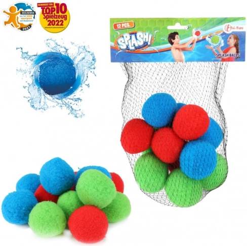Herbruikbare stoffen waterballen 5 cm, 12 stuks in netje