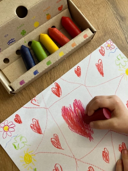 Ecologische waskrijtjes Junior 6 st