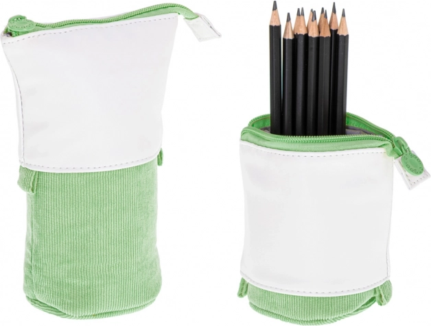 Telescopische schooletui 2-in-1 – Groen