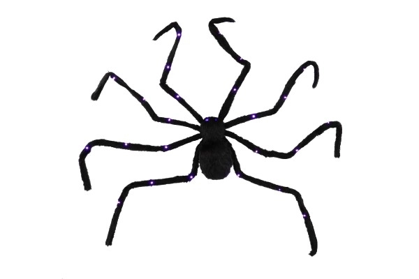 Grote pluchen spin op batterijen met licht 125 x 9 cm