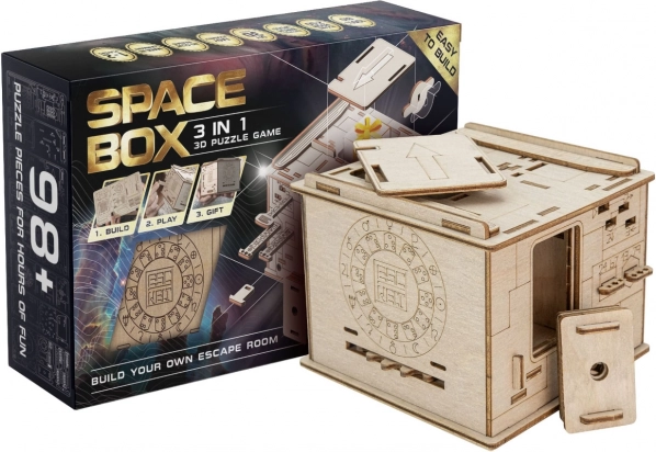Houten puzzel Ruimtecapsule - EscapeWelt 3D bouwpakket