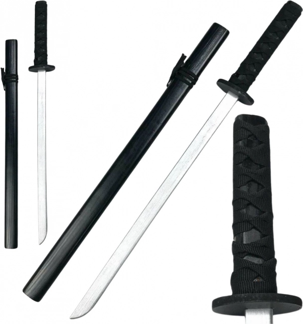 Houten trainingskatana zwart 70 cm
