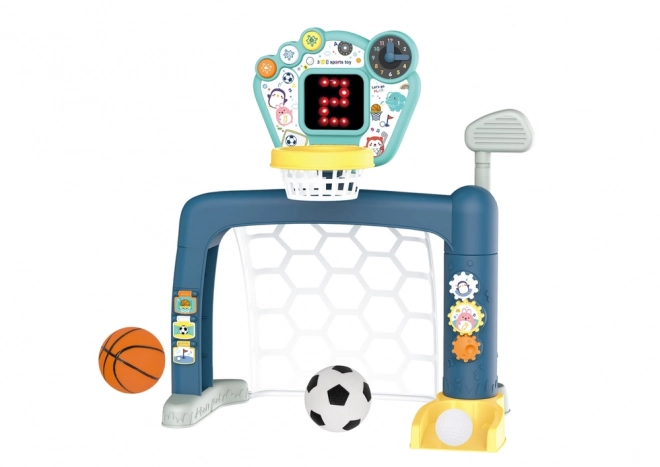 Set van handmatige spellen voor peuters 3 in 1 Golf Basketbal Voetbal