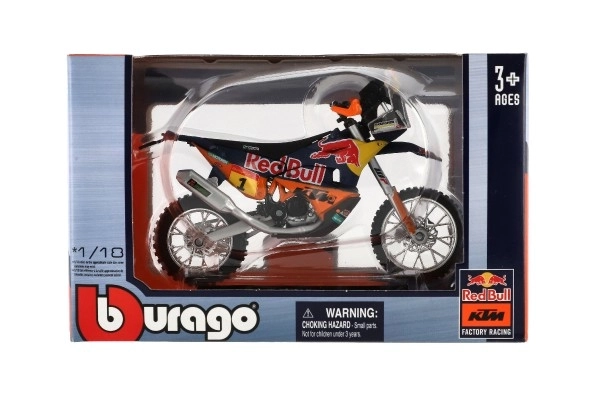 Bburago Rode Bull KTM Rally Dakar 2019 motorfiets 1:18