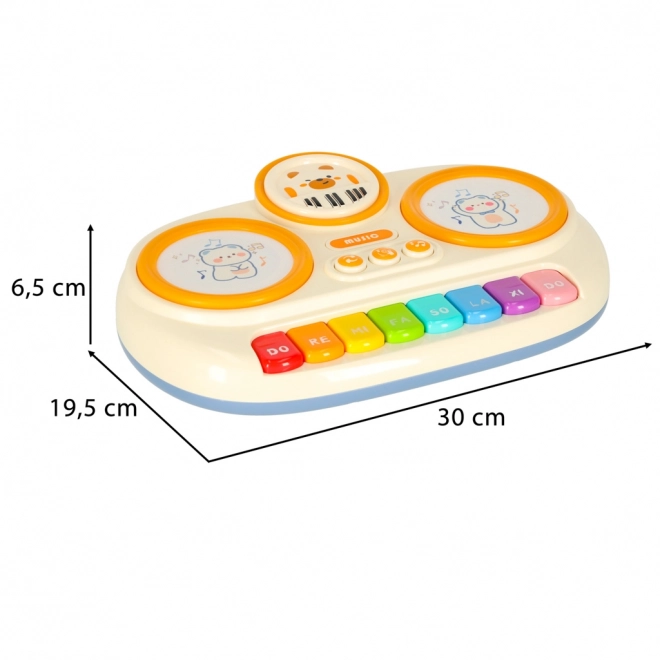 Interactieve kinderkeyboard educatief beige