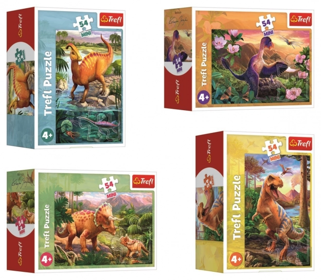 Minipuzzel Dinosauriërs - 54 stukjes