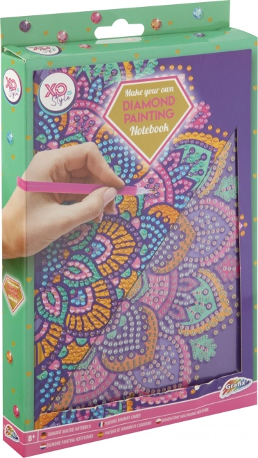 Blok A5 Paarse Mandala Diamantschilderen