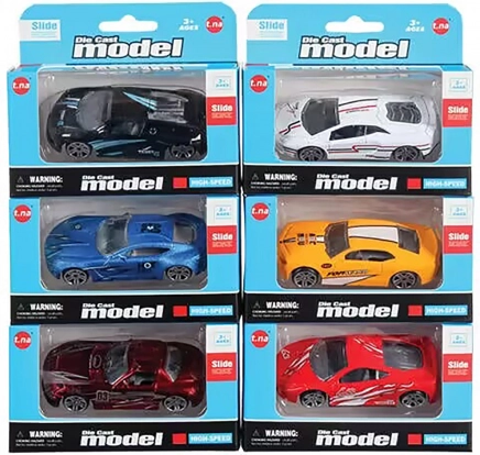 Raceautootje met vrijlopende wielen 7,5 cm