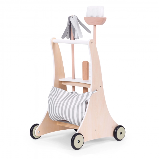 Houten schoonmaakkar beige ECOTOYS
