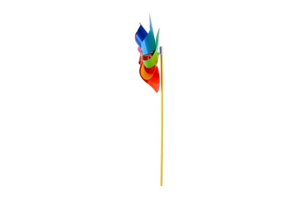 Windmolen diameter 22cm kleurrijk regenboog kunststof 47cm