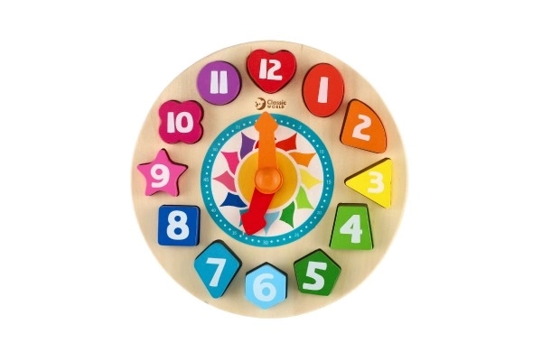 Houten educatieve klok