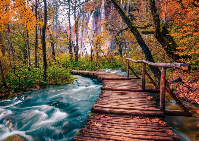 Puzzel Bosbeek in Plitvice 1000 stukjes