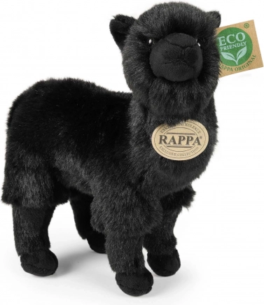 Pluchen alpaca lama zwart 23 cm milieuvriendelijk
