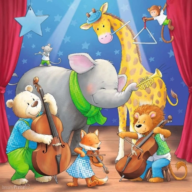 Ravensburger puzzel dieren op het podium 3x49 stukjes