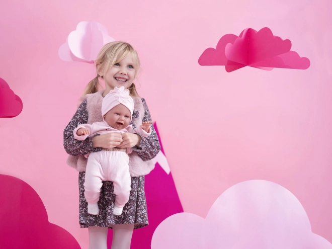 Llorens realistische baby pop met geluiden en zacht stoffen lichaam 42 cm