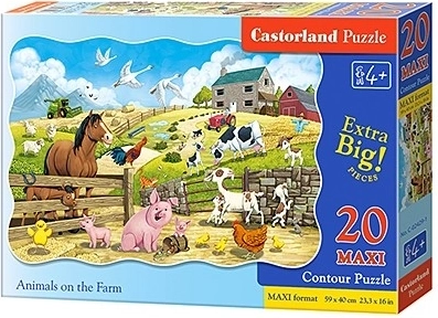 Maxi puzzel 20 stukjes Racing Action – Dieren