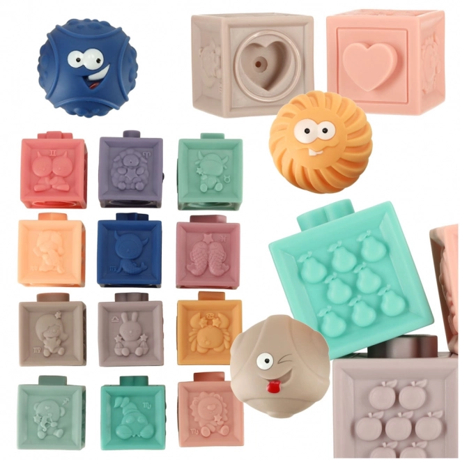 Kleurrijke educatieve zachte puzzel met ballen