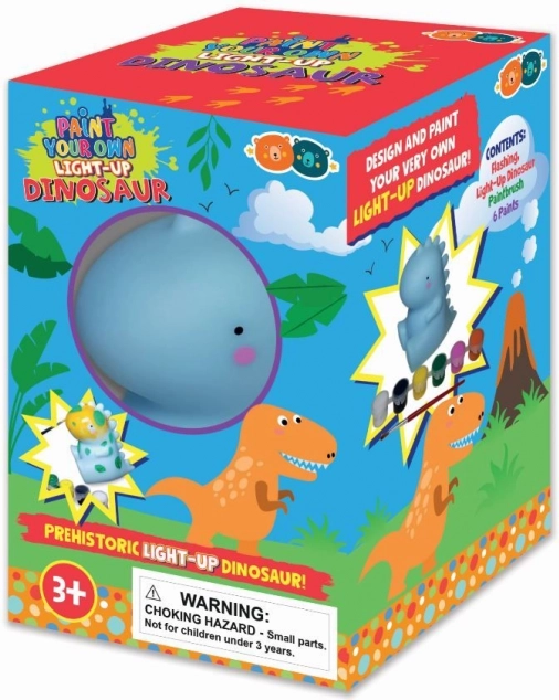 Lichtgevende dinosaurus om in te kleuren