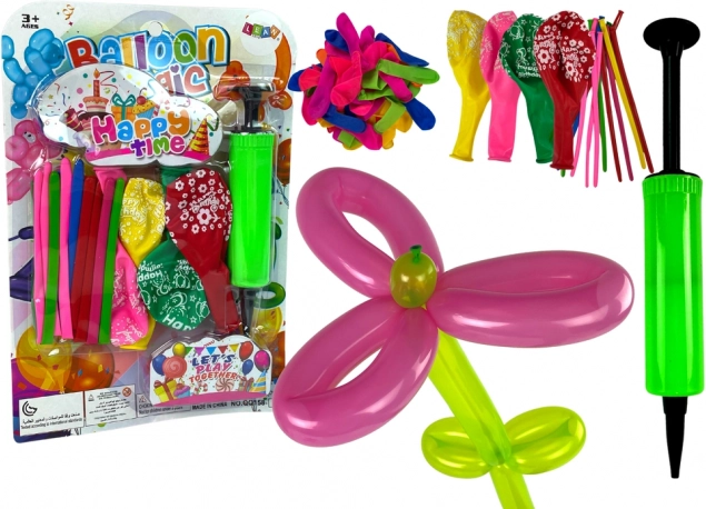 Set modelleerballonnen met pompje voor feestjes