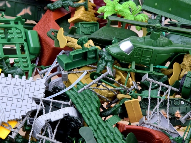 Grote set militaire figuren tanks wapens