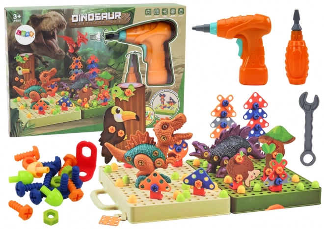 3D bouwpuzzel blokken DIY Dinosaurussen Demonteerbare boormachine