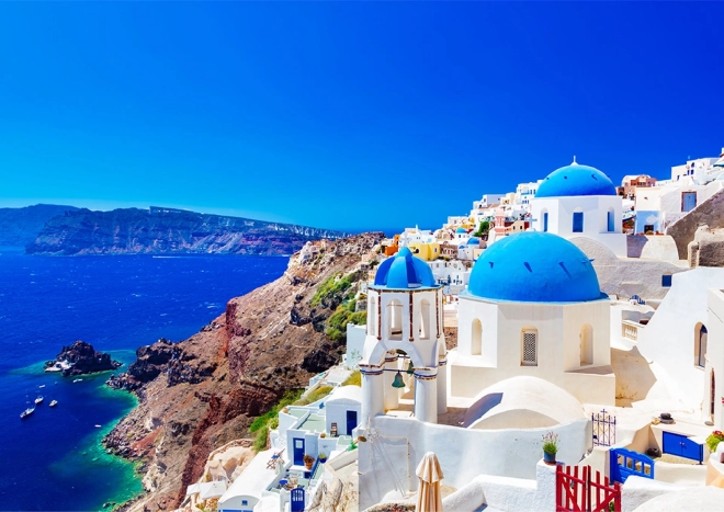 Prachtige motieven van Santorini