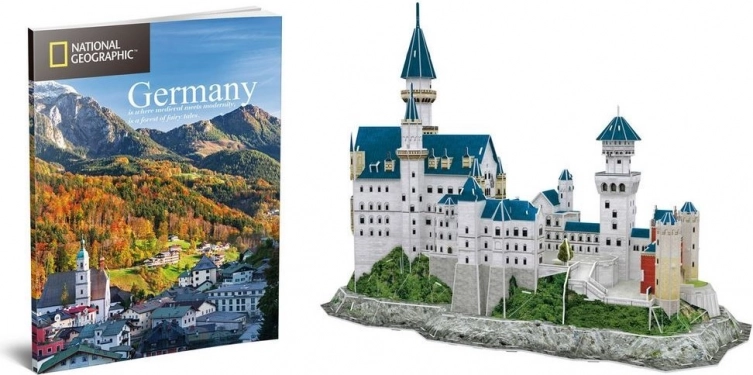 CUBICFUN 3D-puzzel National Geographic: Neuschwanstein, 121 stukjes