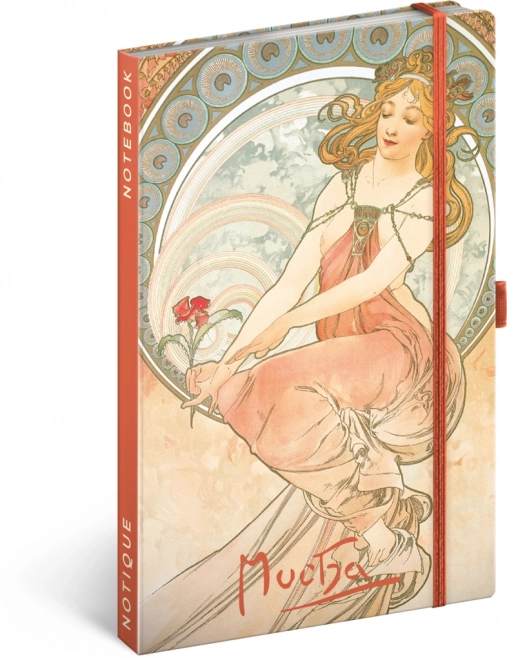 NOTIQUE Notities Alfons Mucha – Schilderkunst, gelijnd, 13 x 21 cm