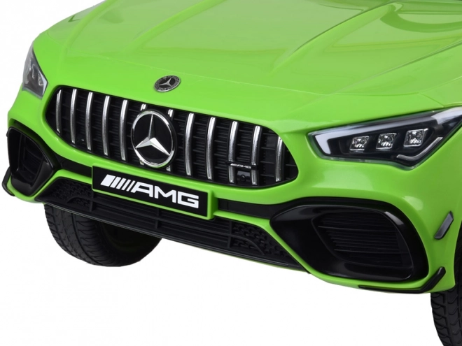 Elektrische kinderauto Mercedes AMG CLA 45s met schommelfunctie – Groen