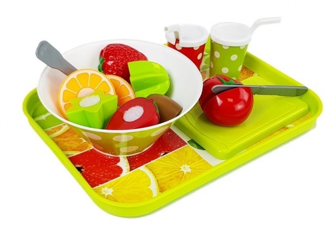 Kinderset fruit en groenten met mixer en dienblad