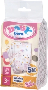 BABY born luiers voor poppen 43 cm (5 stuks)